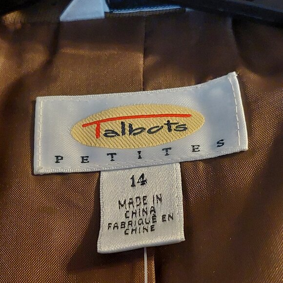 Talbots Petites Women’s Light Brown Silk Blazer Jacket Size 14P NWT - Picture 6 of 7